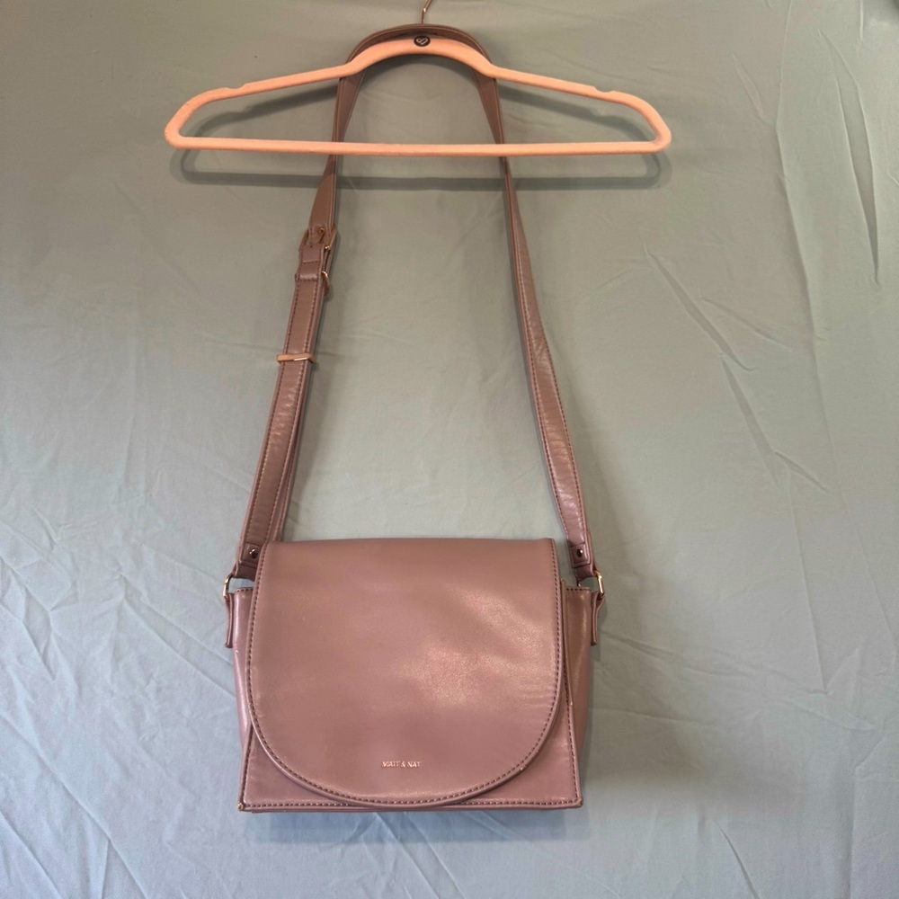Matt & Nat Pink SOFI VEGAN CROSSBODY BAG - PURITY Purse Preppy Casual Handbag